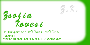 zsofia kovesi business card